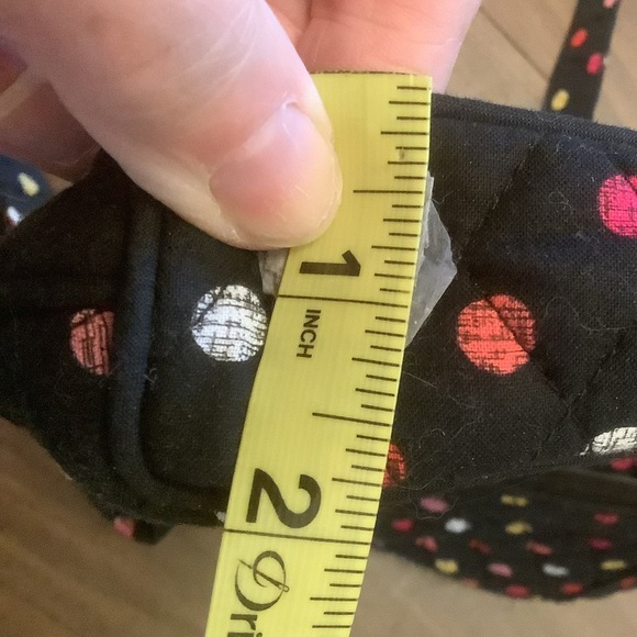 Vera Bradley Quilted Tote Bag Black Multicolor Polka Dots – Like New - Picture 10 of 10